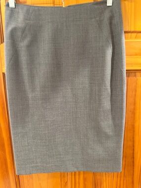 Theory Gray Tailored Pencil Skirt